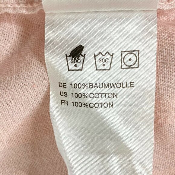 Articles of Society Womens size Large L/S Collared Button Shirt Hi Low Hem Pink - Picture 10 of 10